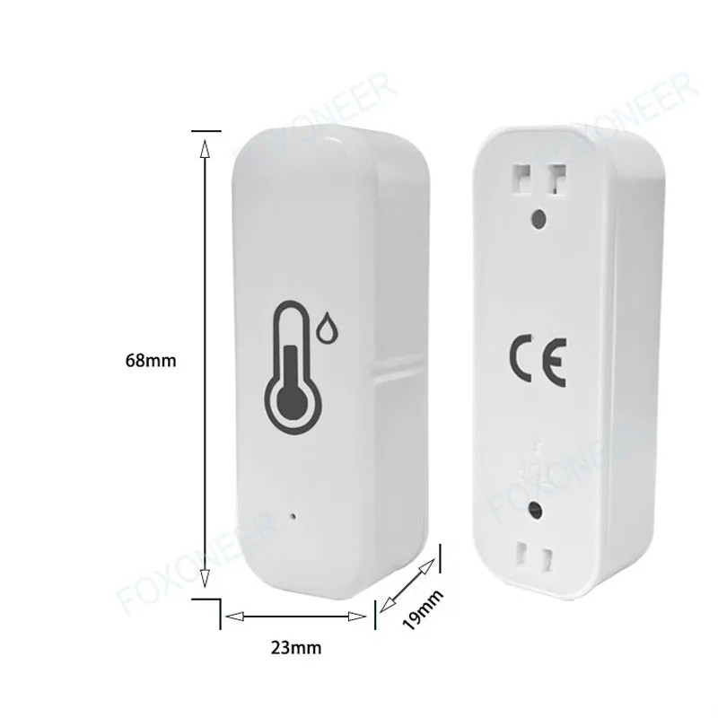 Tuya Smart Zigbee Temperature And Humidity Sensor App Control Indoor Thermometer Monitor Home Automation Works With Alexa Google