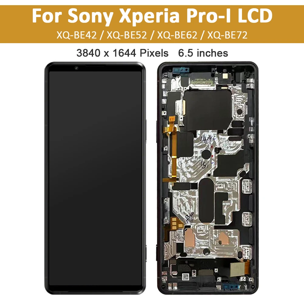 LCD asli 6.5 inci untuk Sony Xperia PRO-I 5G, layar sentuh tampilan LCD Panel Digitizer XQ-BE62 perbaikan penggantian XQ-BE42