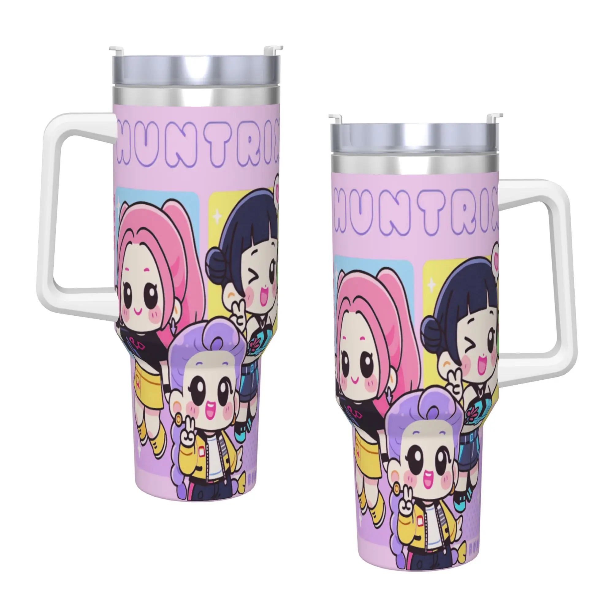 

Stainless Steel Tumbler Kpop Demon Hunters Thermal Mug Huntrix Rumi Mira Zoey Heat Preservation Cold and Hot Mugs Cup