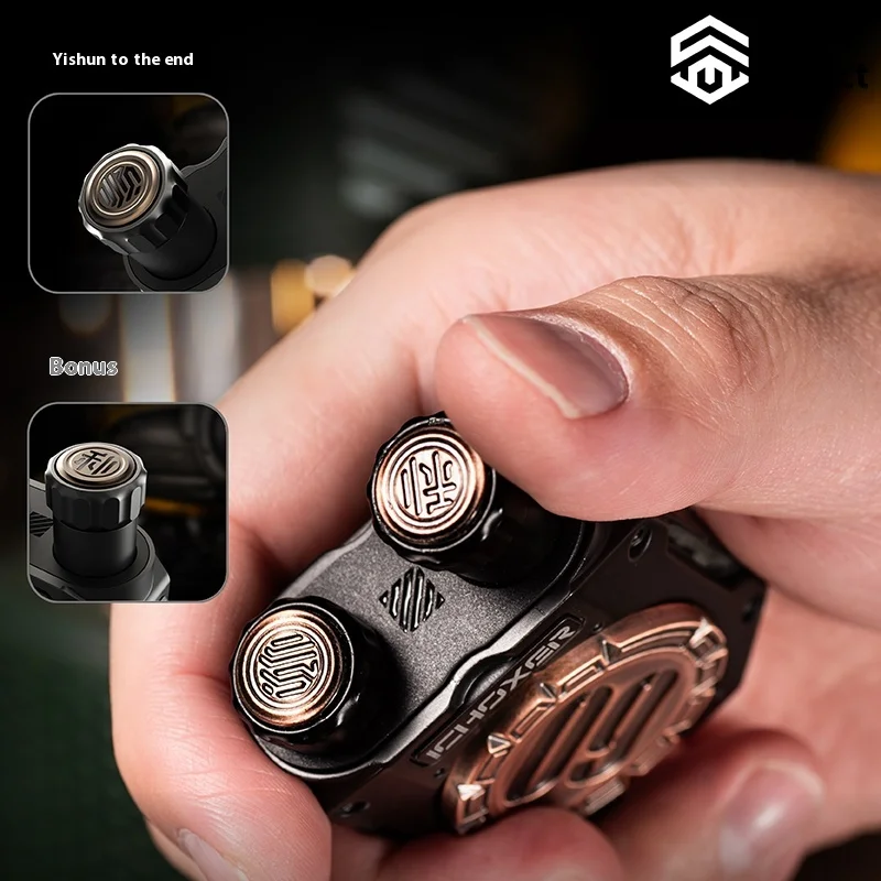 Taisei Twin Link EDC carte poussant doigt Spinner noir Tech soulagement du stress jouet Mini jouet Fidget Spinner