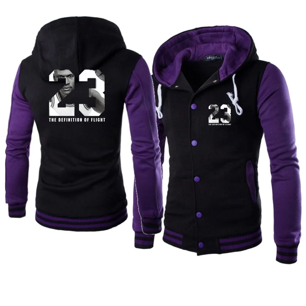 Sudadera con capucha de baloncesto para hombre, uniforme de béisbol, Jersey con capucha, chándales, chaquetas, 23 #