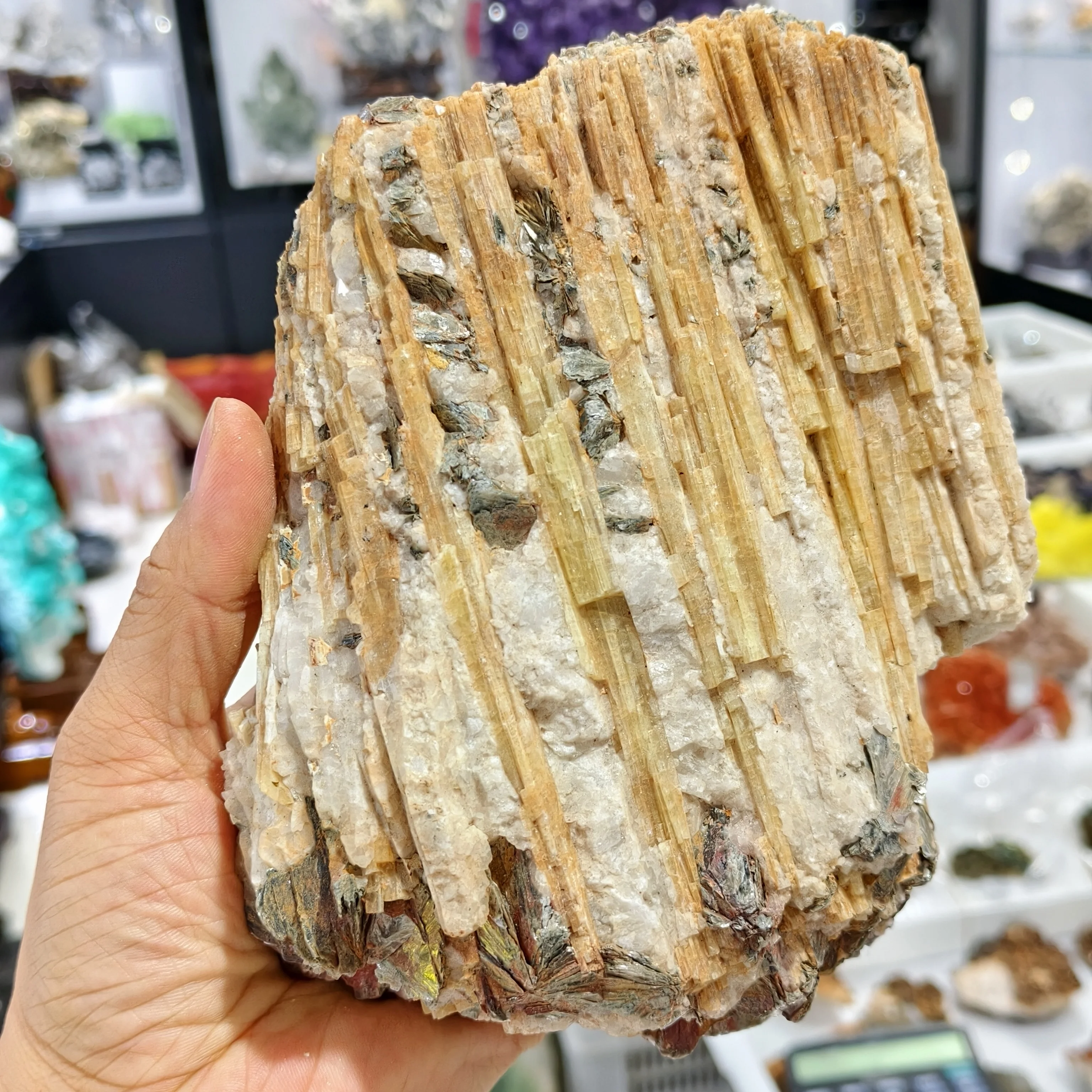 

Naturally Formed! Yellow Tourmaline Rough Stone, Quartz Crystal Yellow Ore, Mineral, Spiritual Energy, Healing Stone