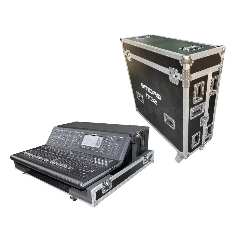 Customized Mixer Boxes Console Flip Fight Case For Midas M32 With Doghouse