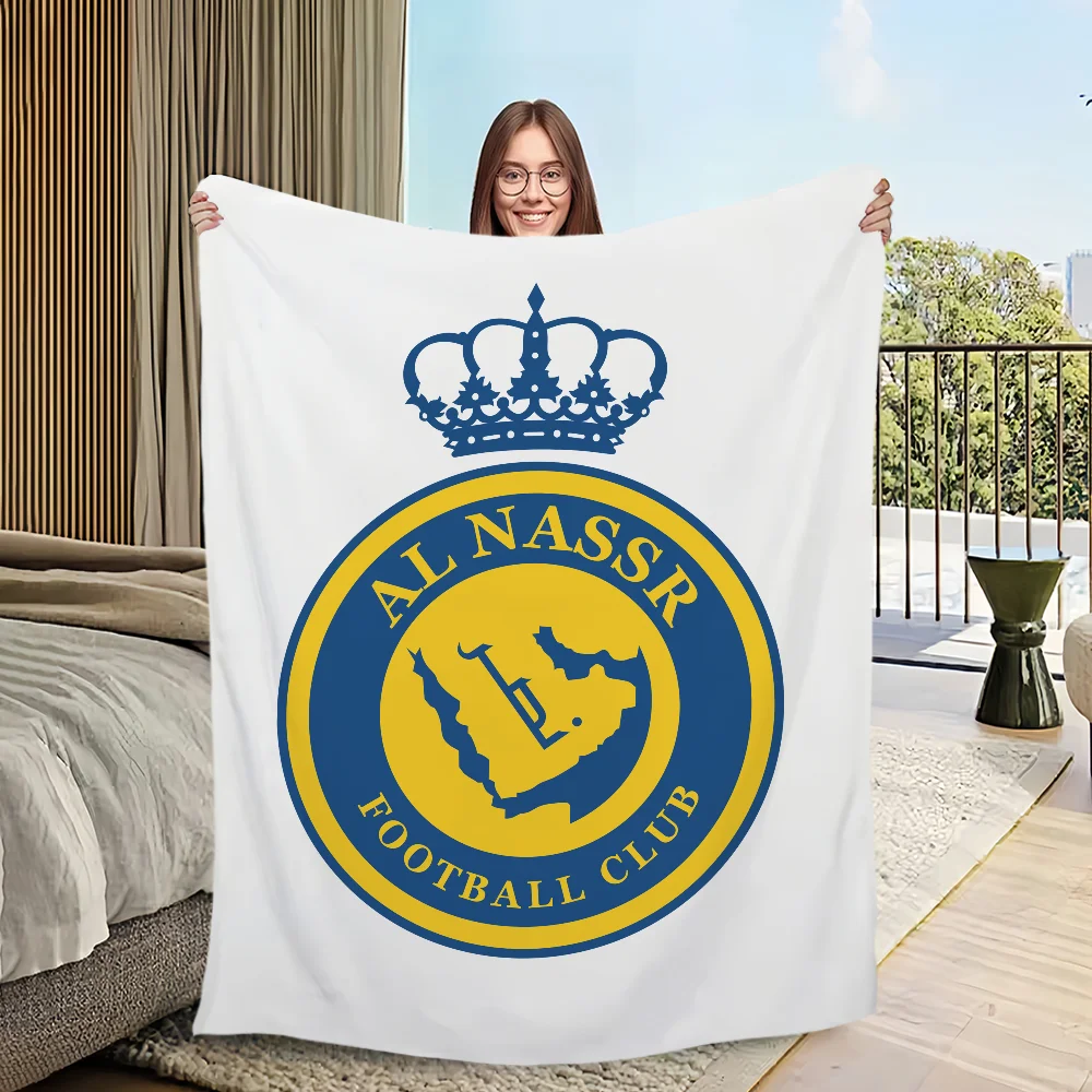 كرة القدم آل N-Nassr FC بطانية بطانية للأريكة أريكة السفر المنزل التنزه نزهة السرير الفراش الفانيلا بطانية هدية عيد ميلاد #2
