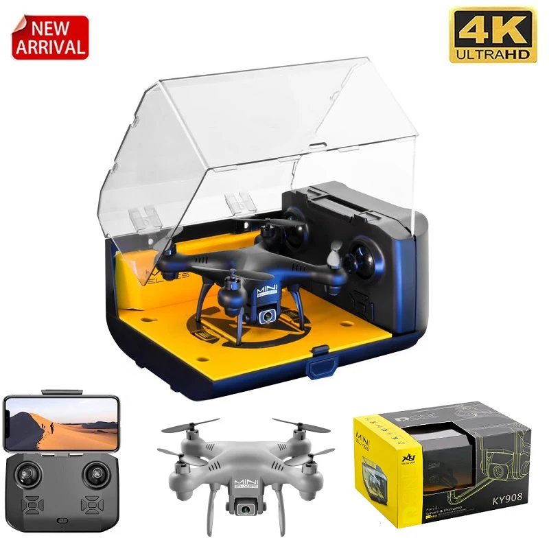 

KY908 Mini Drone 4K HD Camera WiFi FPV Air Pressure Altitude Hold One-Key Return 360 Rolling RC Helicopter Kid Toy GIft