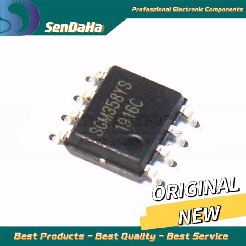 SGM358YS/TR SOP-8 CMOS ของแท้ใหม่10ชิ้น/ล็อตจัดส่งฟรี