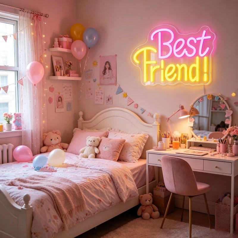 Best Friend Neon Light Sign Di - огляд і ціна Bedroom Lighting Decor Ideas