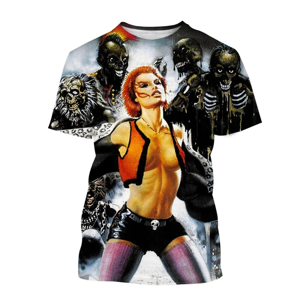 Camiseta con estampado 3D de la película de terror regreso de los muertos vivos, ropa de calle Harajuku, calavera de Zombie, novedad