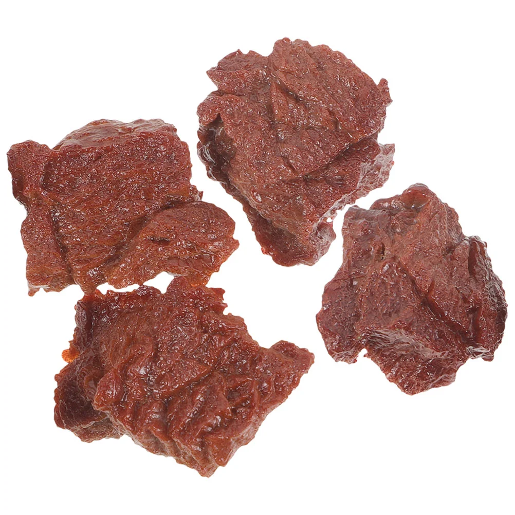 4pcs Realistic Beef Steak Shop Window Display Steak Model Simulation Beef Steak Model artificial meat