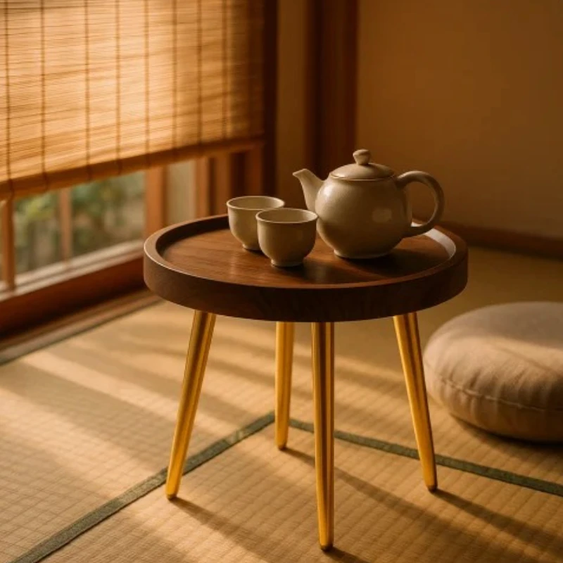 

Современный круглый приставной столик с золотыми металлическими ножками, скандинавский торцевой столик, минималистичный журнальный столик для декора гостиной, спальни, 4 цвета