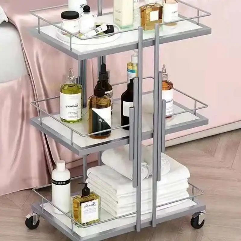 

Станция салона Вспомогательный автомобиль с колесами Тележка для салона Gold Beauty Профессиональная эстетичная тележка Organizadores Тележка для салона красоты