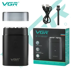 VGR 341 mini single blade cordless beard trimmer razor rechargeable foil electric face body shaver for men home shaving razor