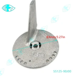 For Suzuki Outboard Motor DF 60/70/80/90/100/115/140HP, Replaces 55125-90J01, Boat part 55125-90J00  Aluminum Trim Tab Fin Anode