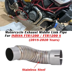 For INDIAN FTR1200 FTR1200S FTR 1200 S 2018 2019 2020 Motorcycle Exhaust Escape Middle Link Pipe Connect Original Muffler