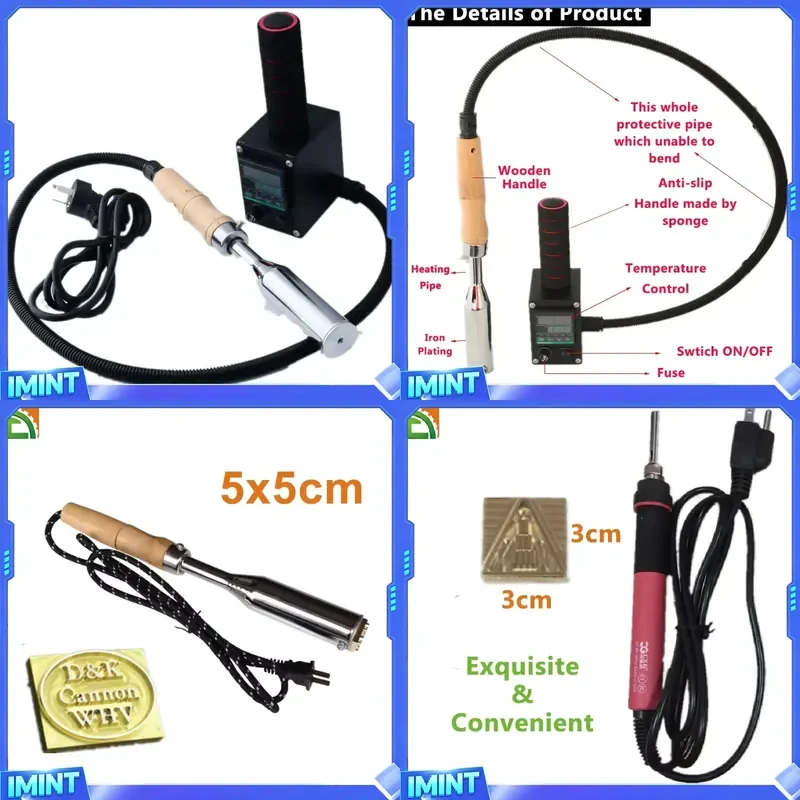 Manufacturer and Price of Heating Area 5*5cm Handheld Hot Foil Stamping and Embossing Machine for Leather Wood Bread