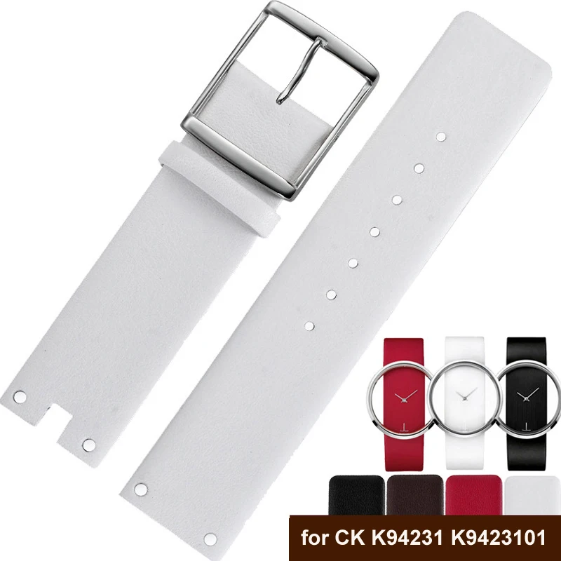 22mm novas pulseiras de relógio para ck k94231 k9423101 couro genuíno durável macio para calvin klein pulseira de relógio masculino