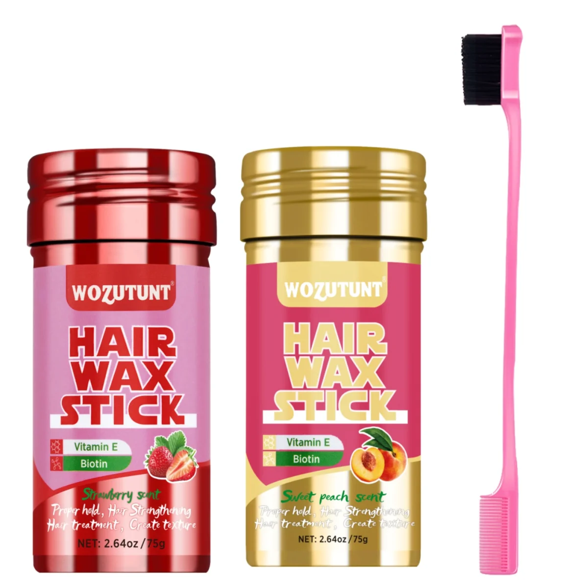Natural Styling Wax Stick Non-greasy Hair Strengthening Pomade for All Type Frizzy Flyaway Hair Create Texture Solid Wax Product