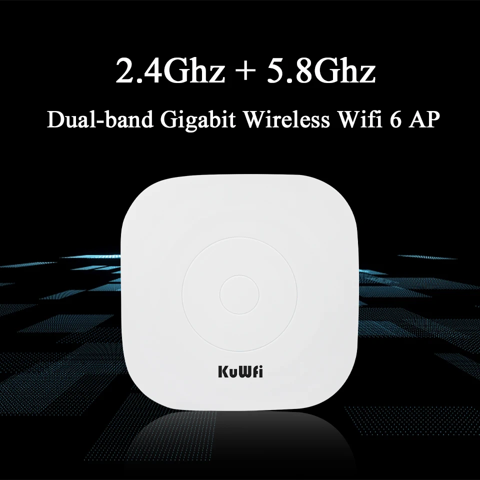 Imagem -02 - Kuwfi 1800mbps Wifi Roteador Wifi Poe Ponto de Acesso wi fi Malha Teto sem Fio ap 2.4g & 5.8g Gigabit Amplificador Sinal Ponto Acesso