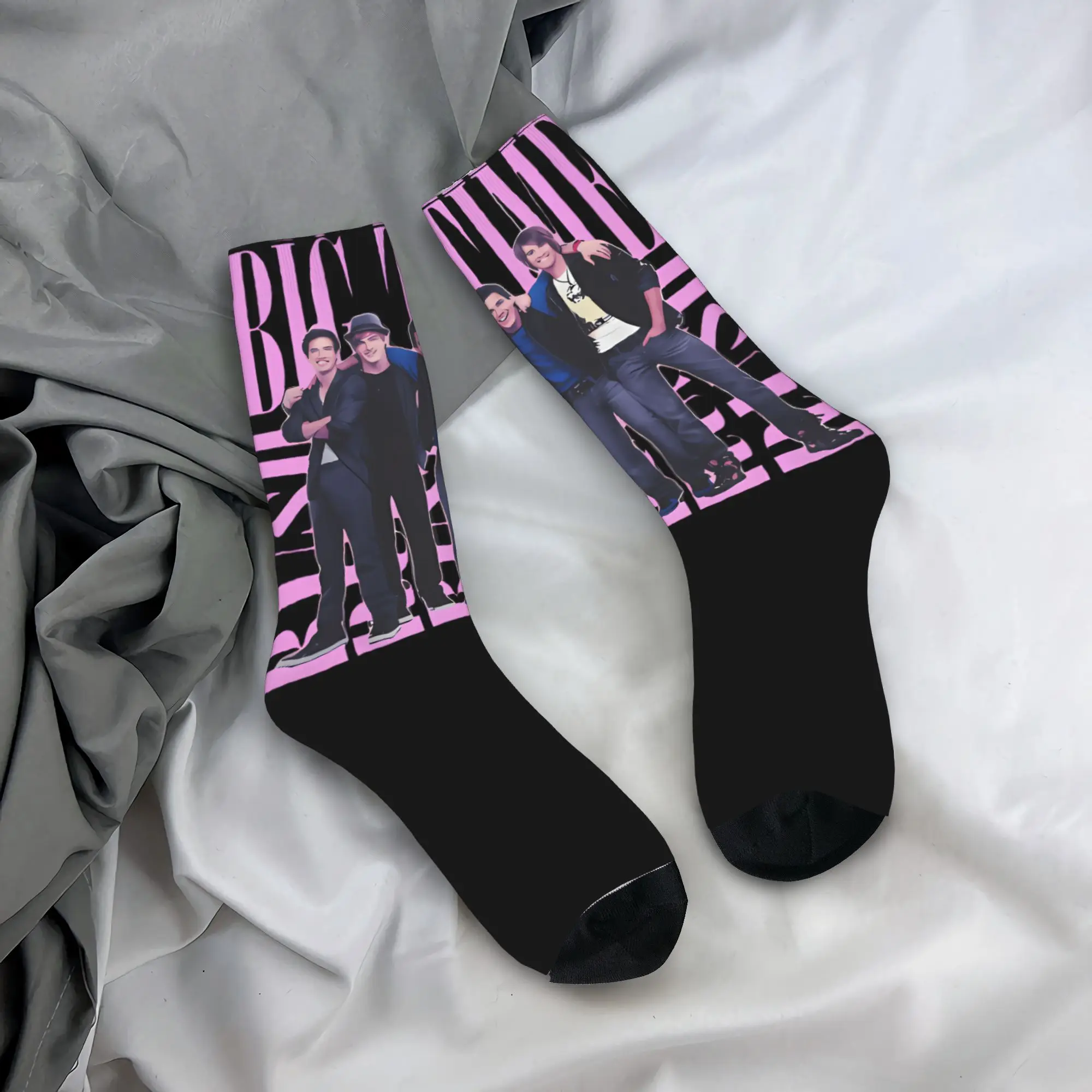

Adults Men Socks Big Time Rush Stockings Non Slip Comfortable Socks Spring Fashion Printed Outdoor Sports Socks
