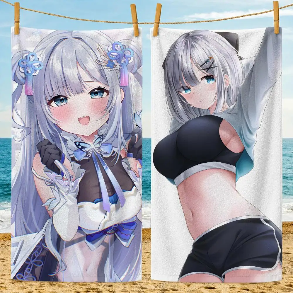VTuber Kaga Sumire Towel Towel beach towel, quick drying absorbent bath towel for Swim,Gym,Camping,Outdoor hot