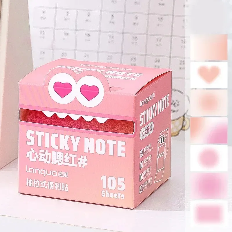 Pull-out Gradient Frosted Sticky Notes - 105 Sheets