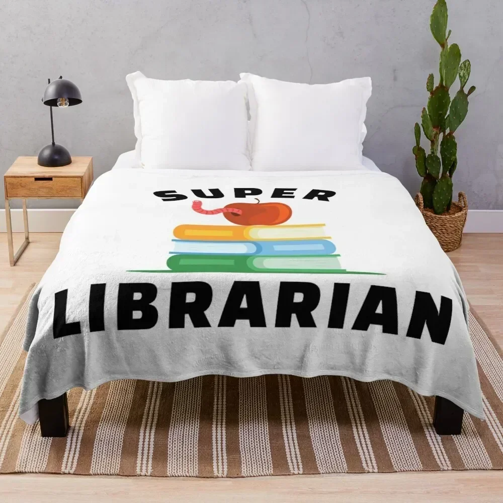 

Super Librarian, Book Lovers Throw Blanket Elegant Warm Throw Blanket for Hotel Home