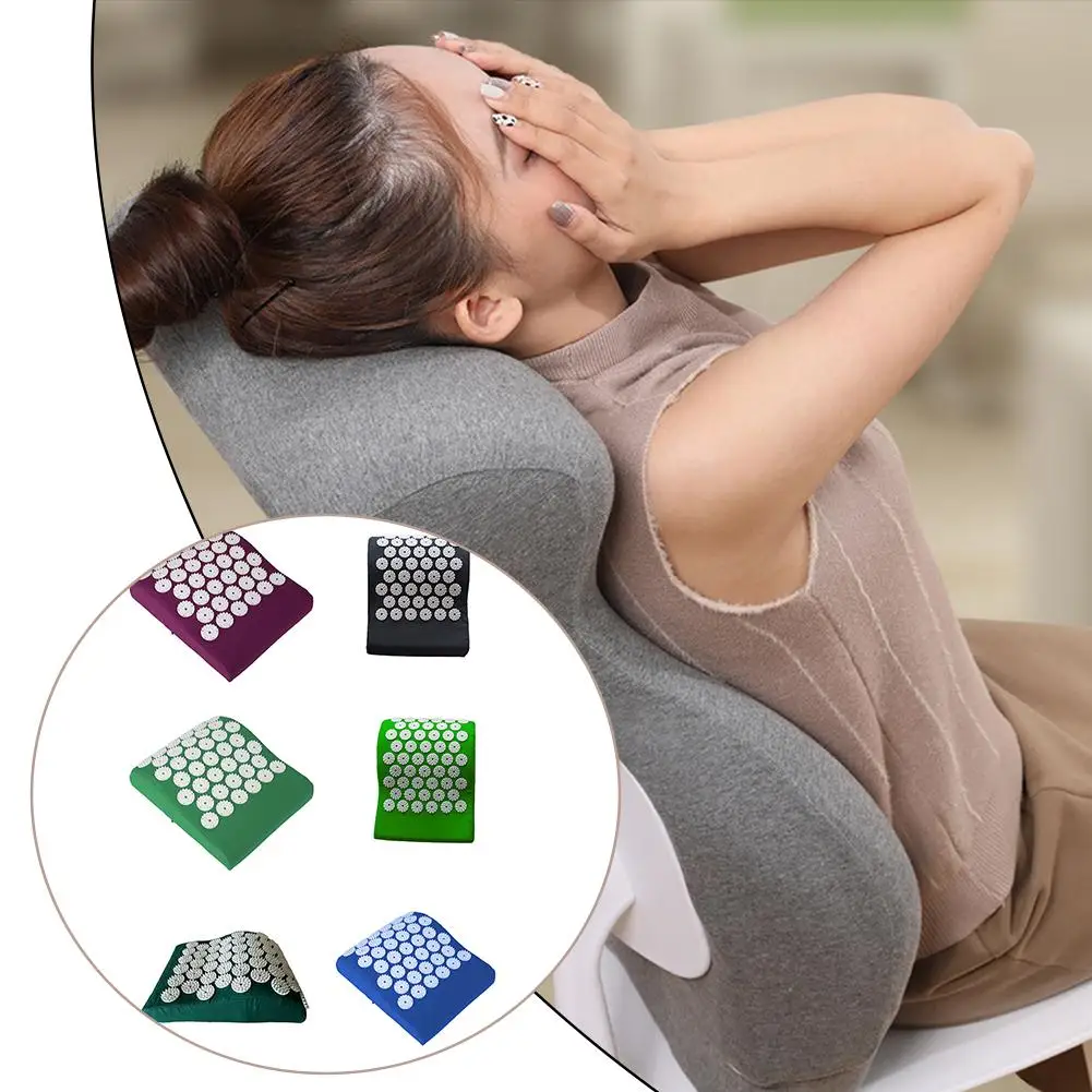 Wave-shaped Acupuncture Pillow Improve Sleep Relieve Square Comfortable Portable Fatigue Multi-color Massage Breathable Pil Q7G3