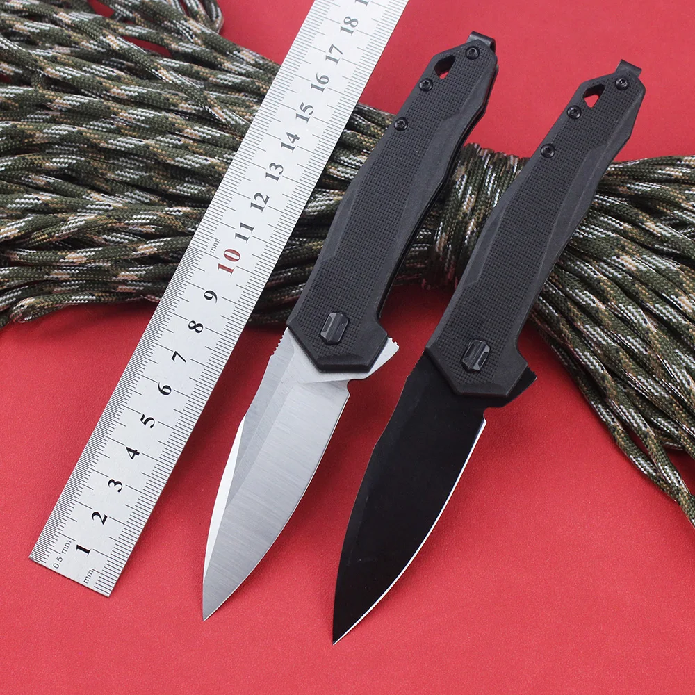 KS 2041 High Quality Folding Knife Outdoor Pocket Knife D2 Blade Nylon Fiber Handle Outdoor Camping Jungle Survival Knives EDC