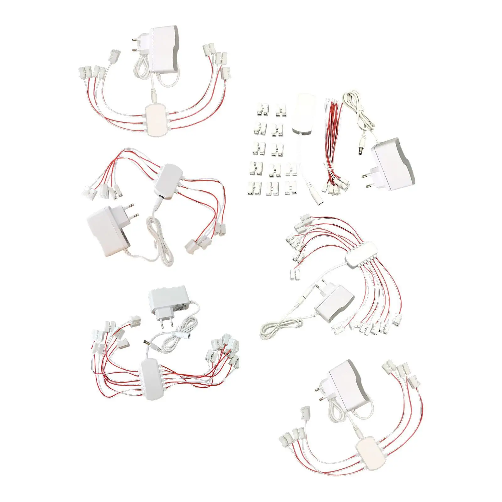 3V 1A Power Supply Multi Ports Wiring for Mini Scale Street Light Dollhouses