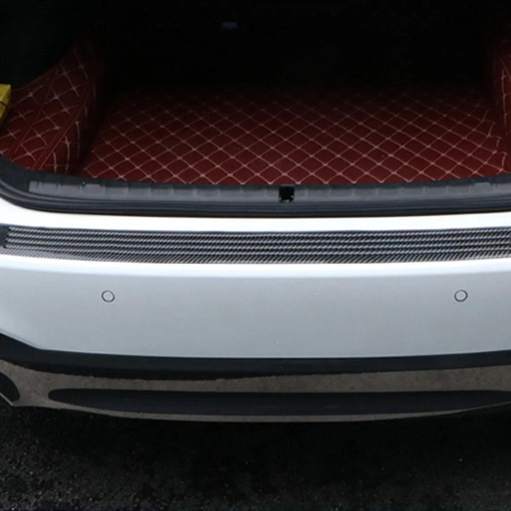 

1Pcs Car Anti-Scratch Trunk Guard Universal Rear Protective Strip Classic Black Crash Proof Flexible Car Rear Bumper Protector