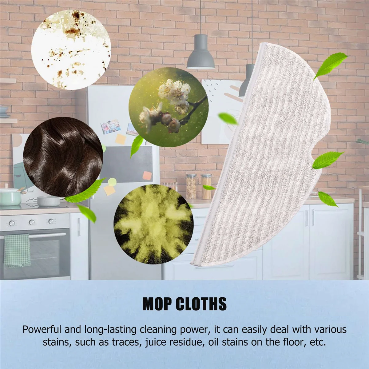 2Pcs Mop Cloths Rags Accessories for Xiaomi Roborock S5 Max S6 Pure S6 MaxV S5 S51 S50 S55 E25 E35 Vacuum Cleaner Parts