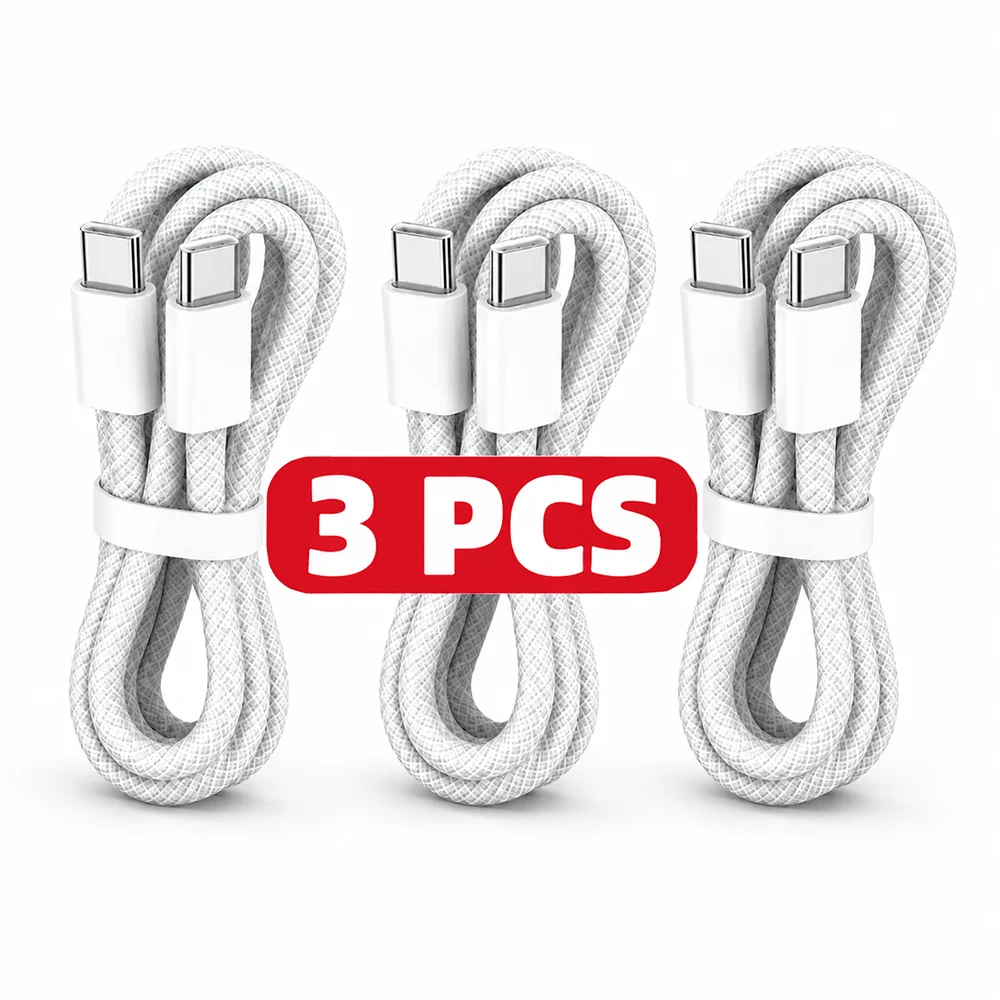 NNBILI 1/3/5PCS 100W Typ-C-zu-Typ-C-Kabel Datenkabel für iPhone 18 17 16 Samsung Xiaomi Schnellladekabel Typ-C Daten-Ladekabel