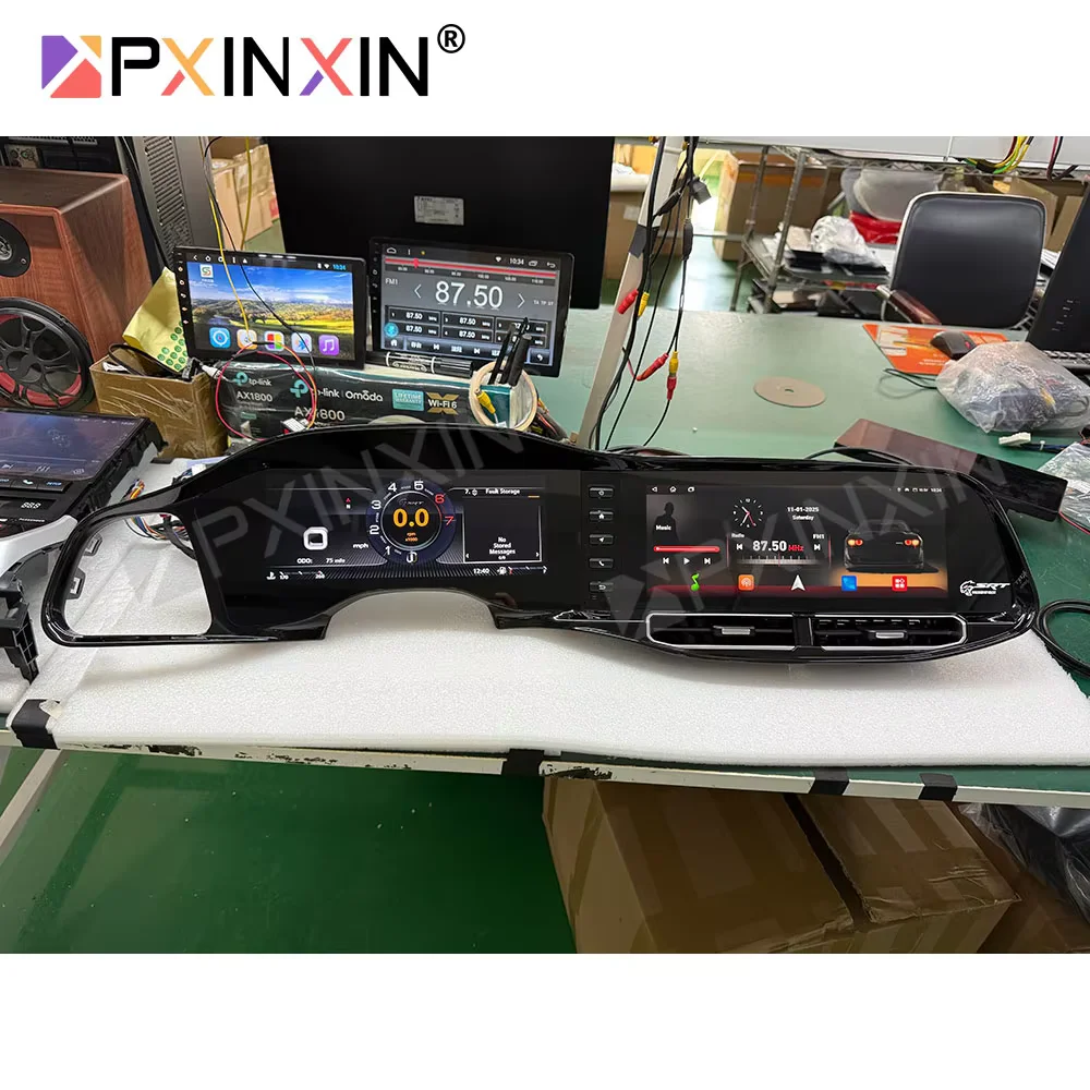 24.6 Inch Android Stereo For Dodge Challenger SRT Hellcat 2010-2023 Car Radio GPS Navi Multimedia Player Tape Recorder Carplay