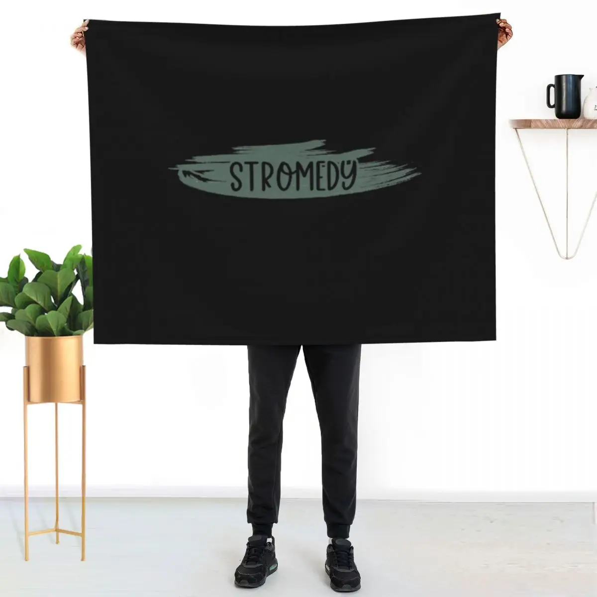 Stromedy Essential T-Shirt Throw Blanket Bed linens Nap Thins Plaid on the sofa Multi-Purpose Blankets