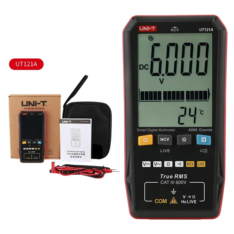 UNI-T UT121A/B UT122 Smart Digital Multimeter True RMS Voltage Frequency Dual Display NCV LIVE Auto Range 6199 Count Meter