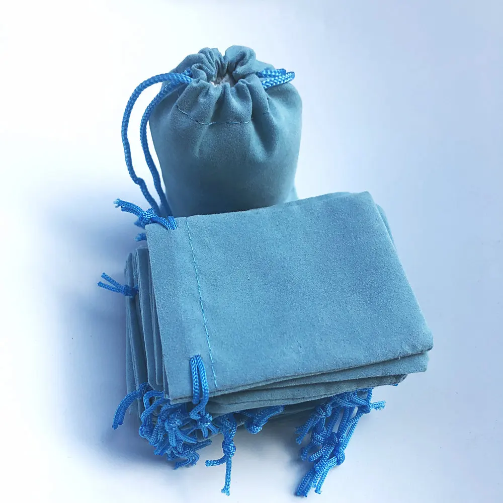 200 Pieces Velvet Dust Bag Black Multi-Color 10x12 Cm 7x9 Cm 5x7 Cm Drawstring Gift Packaging Small Jewelry Storage Bags