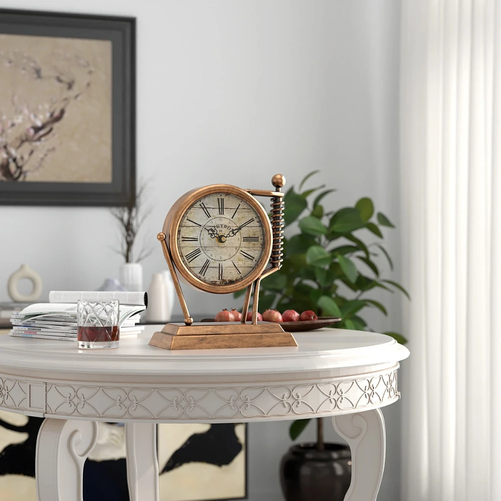 Horloge de bureau en métal rét - Home Office Industrial Style avis et prix