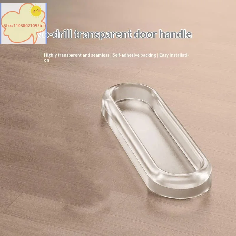 【HT】4Pcs Clear Soft PU Drawer Pull Set Wearproof Non Slip for Cabinet Sliding Door Wardrobe RV Camper Van Interior Renovation