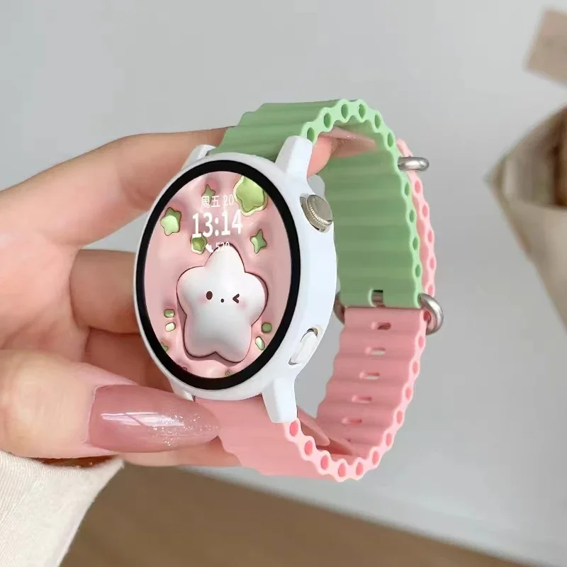 المحيط شريط مطاطي ل سامسونج غالاكسي ساعة ، سيليكون حزام ل Amazfit GTR ، هواوي GT2 3 ، كلاسيك 5PRO ، نشط ، 40 مللي متر ، 44 مللي متر ، 41 مللي متر ، 45 مللي متر