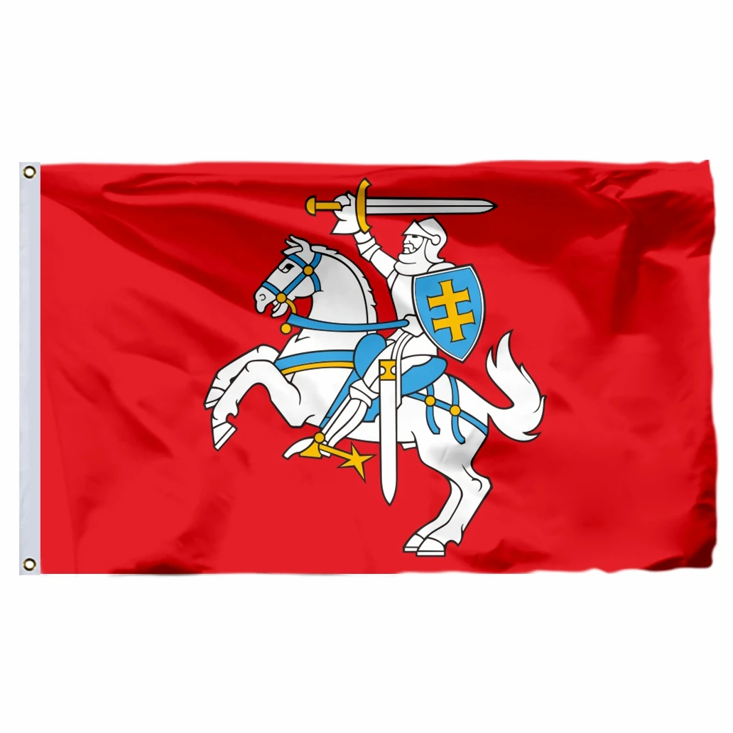 

Lithuania Yellow Shield Kingdom Historical Flag LT SSR 3X5FT Banner Knight 90X150CM 21x14cm