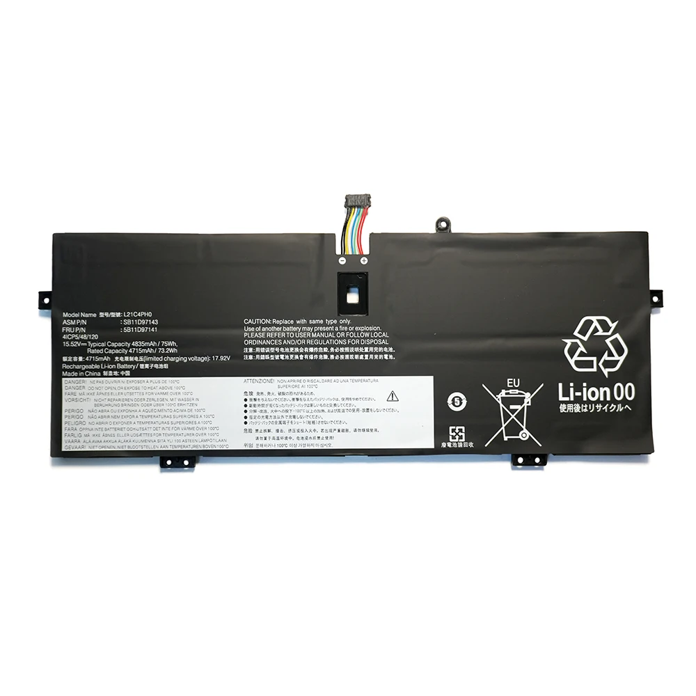 L21C4PH0 15.52V 75Wh 4835mAh OEM Laptop Battery For Lenovo Yoga 9 14IAP7 82LU 14IRP8 9i 14 2022 G8 2023 Series L21L4PH0 L21M4PH0
