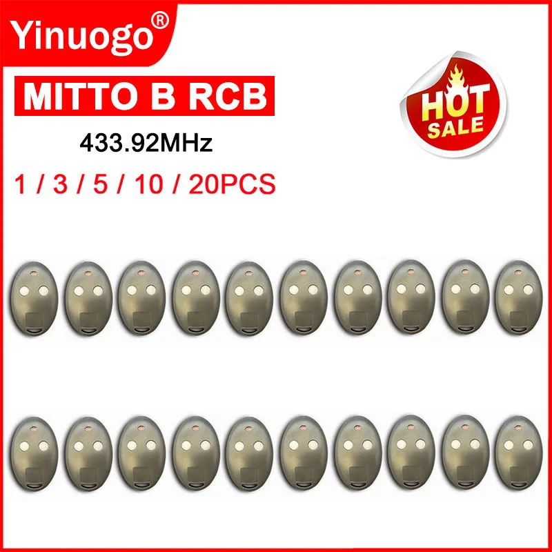 MITTO 2 4 B RCB 02 04 RCB02 RCB04 MITTO2A MITTO4A TRC1 TRC2 TRC3 Garage Door Remote Control 433.92MHz Rolling Code Transmitter