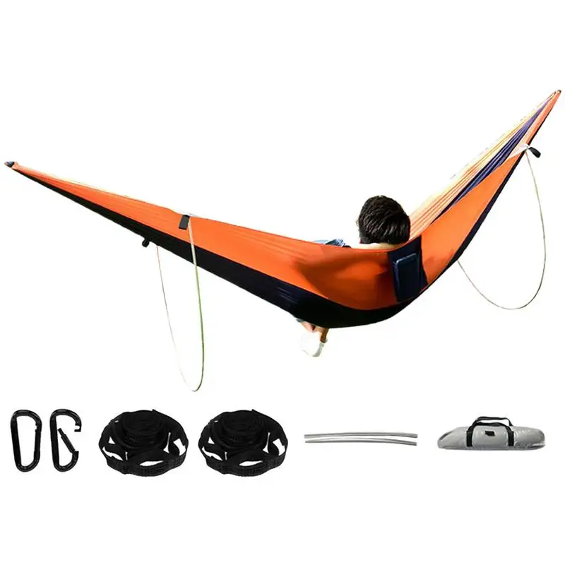 

Hammocks For Outside Lightweight Outdoor Hammock Tree Hammocks Nylon Parachute Hammock Waterproof Dual Support Poles For Fishing