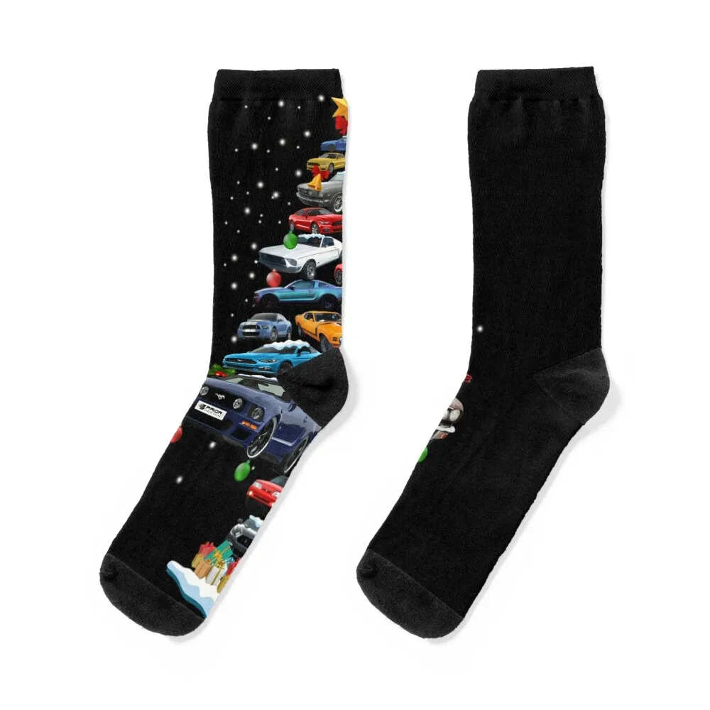 

Mustang-Car-Christmas-Tree Socks funny gifts funny gift short Socks Female Men's