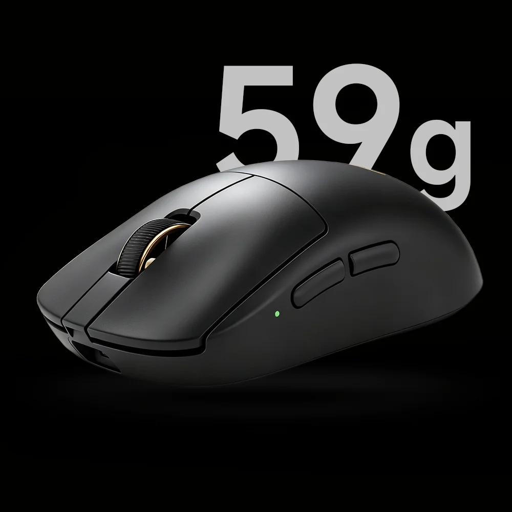 MCHOSE A7 V2 Lekka Bezprzewodowa Mysz Gamingowa z Podwójną Częstotliwością Sondowania 8000Hz, Sensorem PAW3950 TI, Mysz Gamingowa do Esportu i Biura — zdjęcie produktu 4