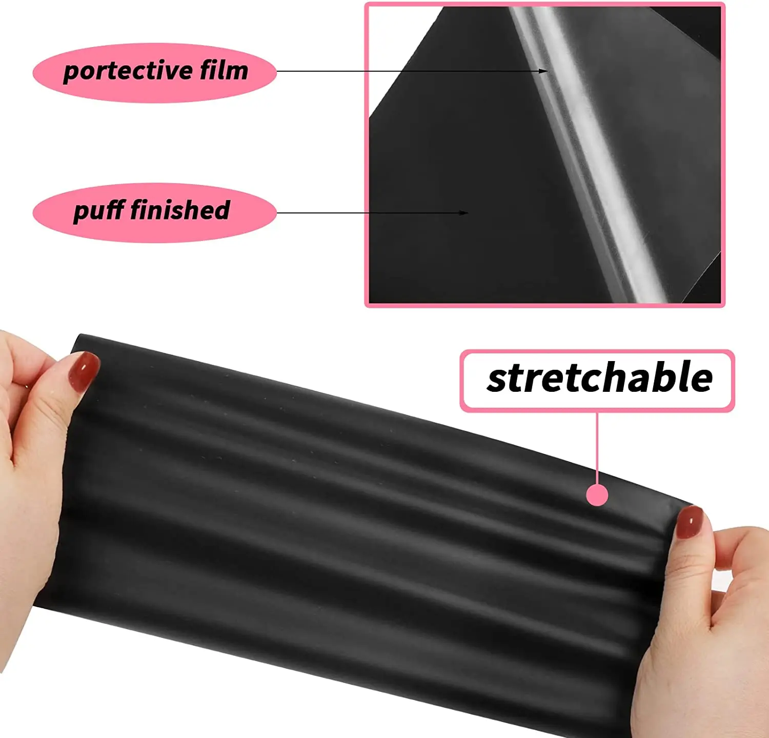 25X150/500CM 3D Puff Heat Transfer Vinyl Press Machine Iron On DIY Custom Tshirt Easy to Cut Weed HTV Vinyl for Machine
