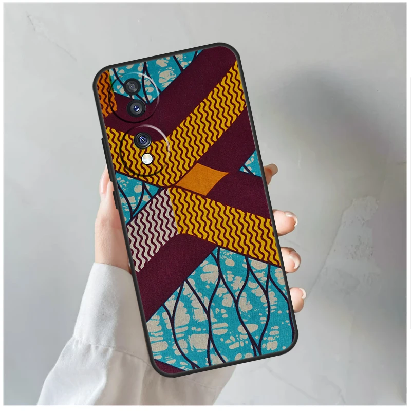 African Wax Fabric Case For Honor X9a X8a X6a X7a X6 X7 X8 X9 X9b X8b Honor 70 50 90 Lite Magic 5 6 Pro Cover