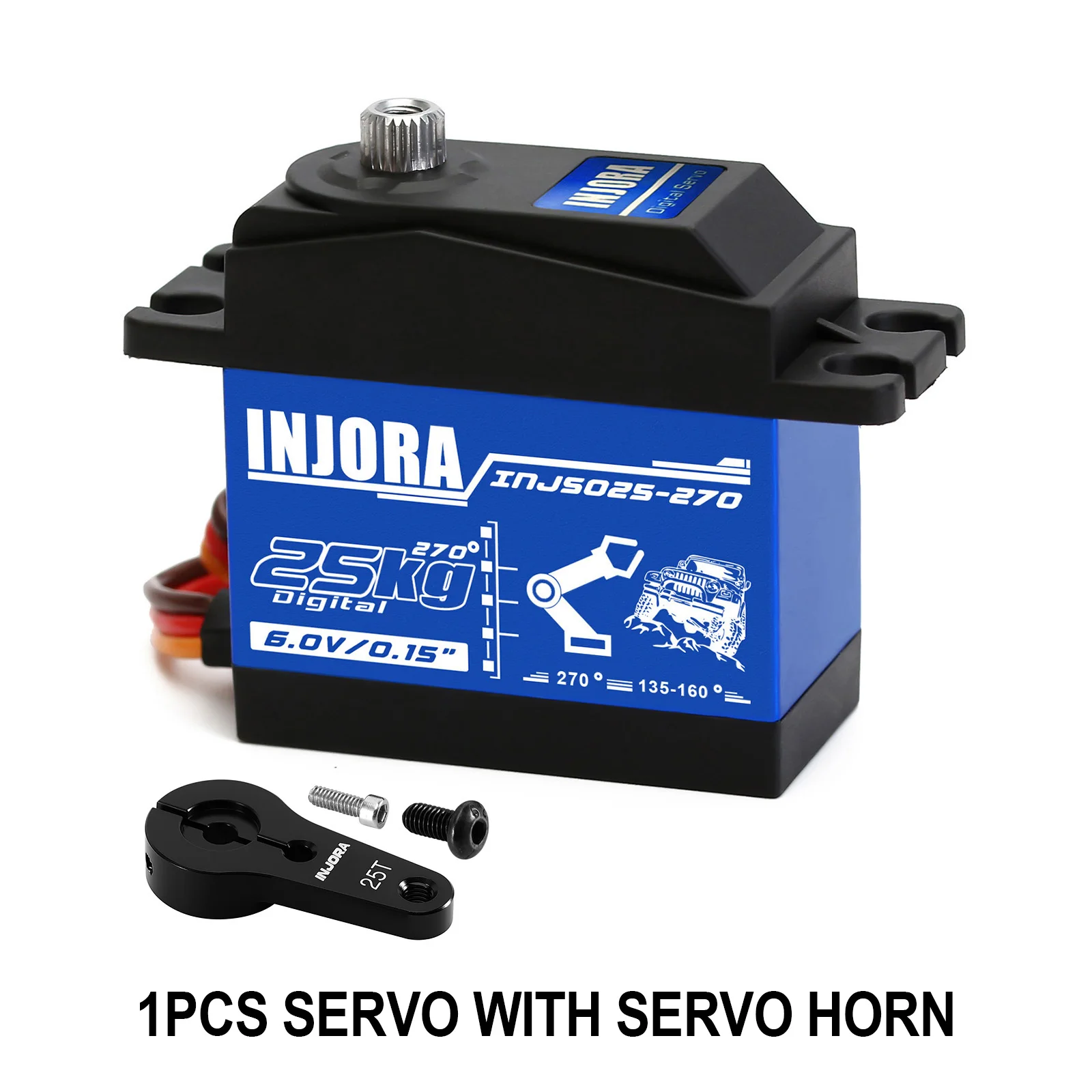 INJORA INJS025 INJS035 Digitalservo 25 kg 35 kg großes Drehmoment wasserdichte Servos für RC Car Crawler SCX10 Truck Robot Upgrade-Teile