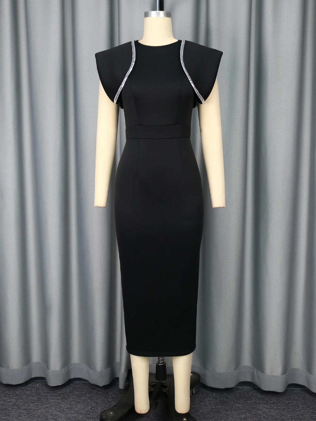 

L-4XL Black Plus Size African Dresses for Women Elegant African Sleeveless Summer 2026 Party Evening Bodycon Long Maxi Dresses