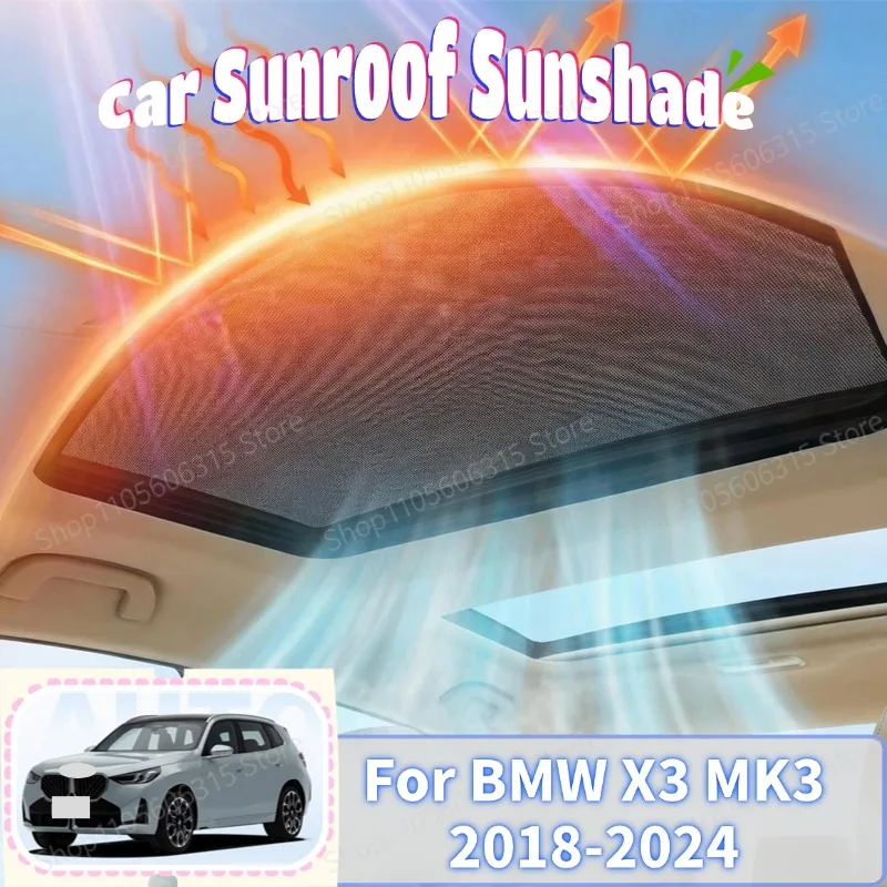 Car Sun Visor For BMW X3 Accessorie MK3 2018 2019 2020 2021 2022 2023 2024 Sun Protection Static Cling Sunshade Sunroof Anti UV